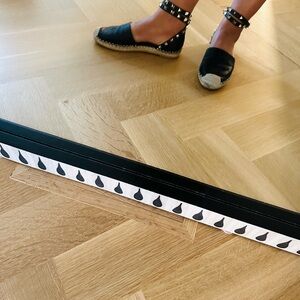 Valentino Garavani Black Espadrilles with Studded Ankle Strap